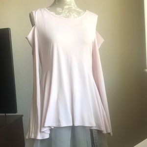 Cece Blouse Cold Sleeve Peplum S
